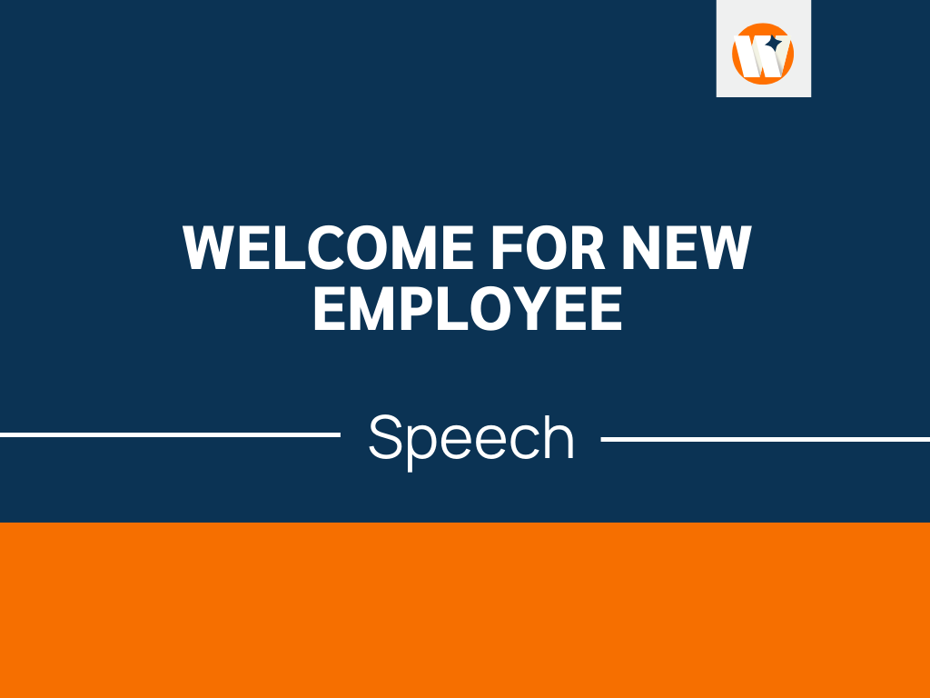 welcome speech of a new employee
