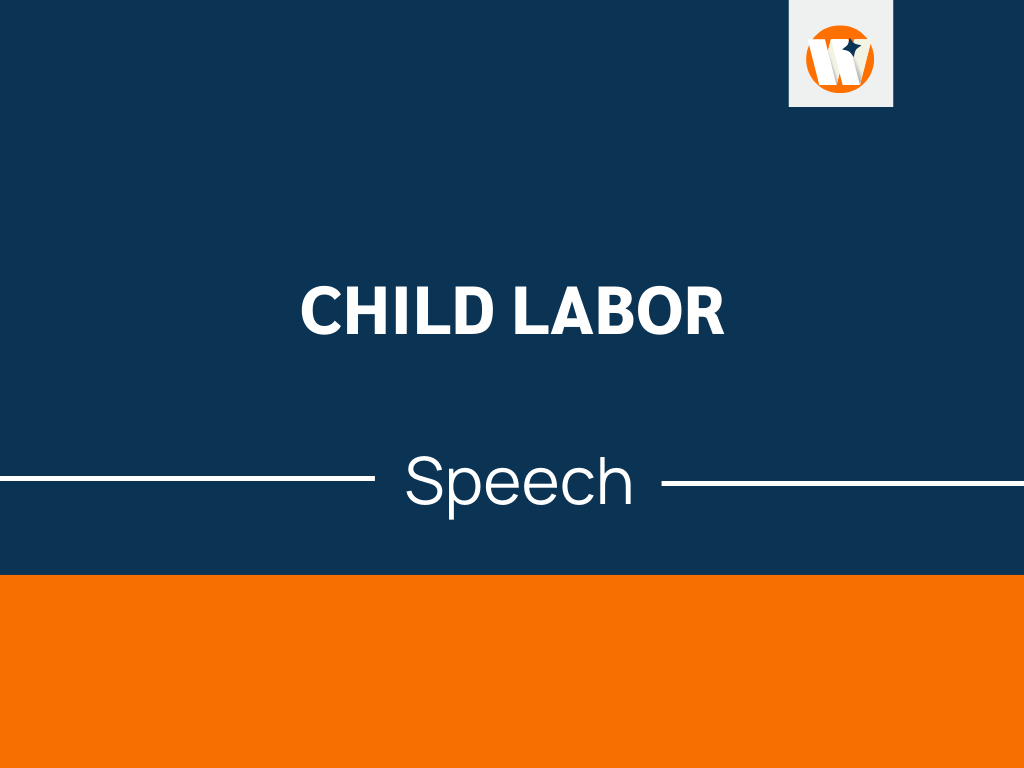 written speech on child labor