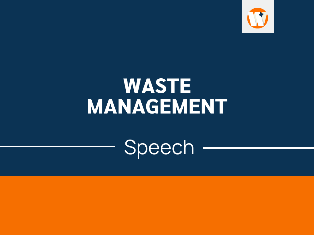 short speech on waste management