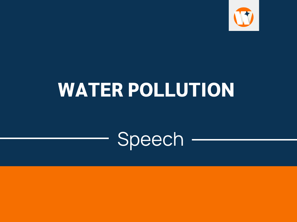 speech on water pollution brainly