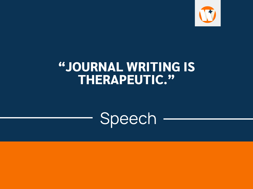 speech about journal writing is therapeutic