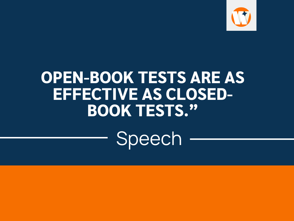 speech on open book exam