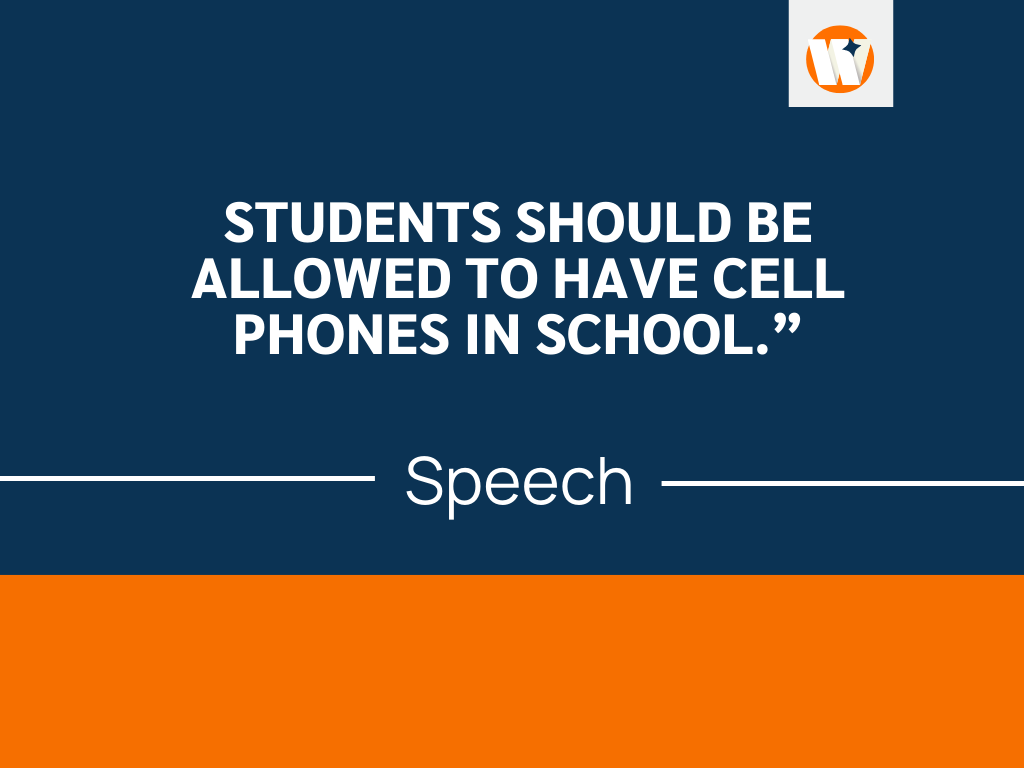 speech on mobile phones in school