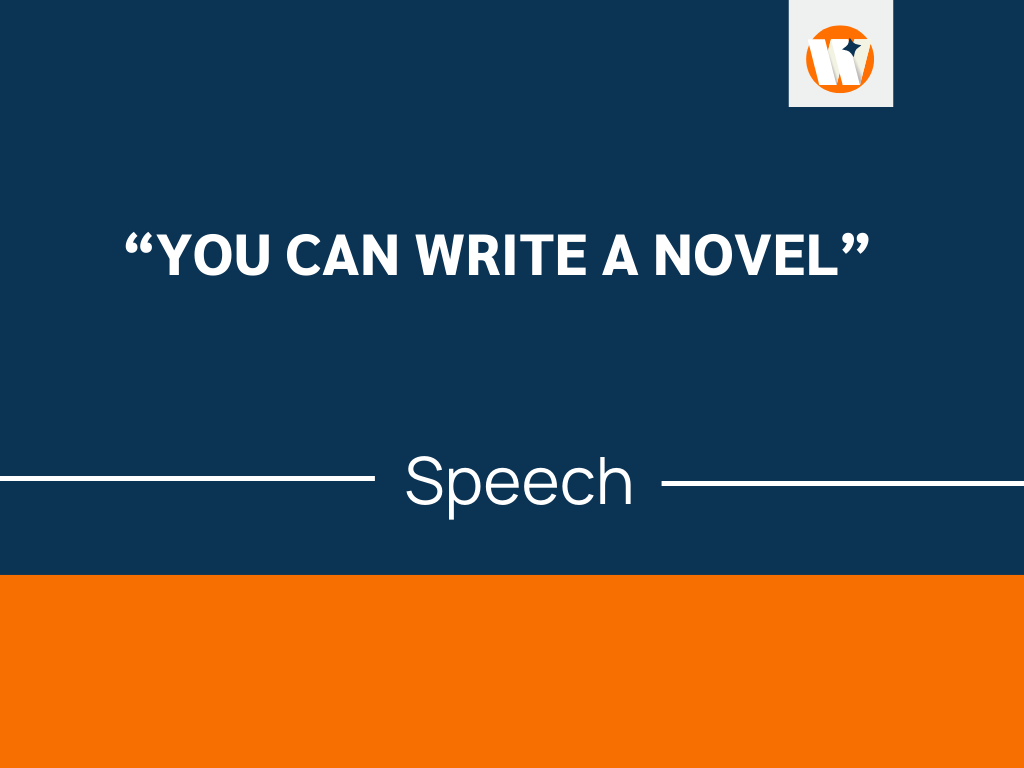 how to write speech in a novel