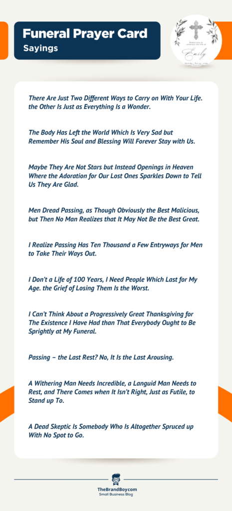 146+ Best Funeral Prayer Card Sayings for Your Dearest Departed (Images ...